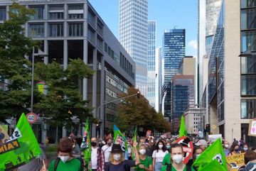Der BUND auf dem Klimastreik in Frankfurt am 24. September 2021.