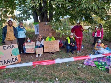 Protest unter der Rosskastanie