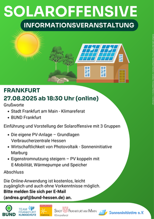 Plakat zur Solaroffensive Frankfurt