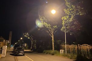 Lichtverschmutzung durch Straßenlaterne