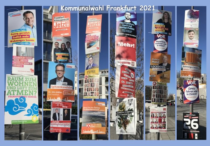 Wahlplakate der Kommunalwahl 2021