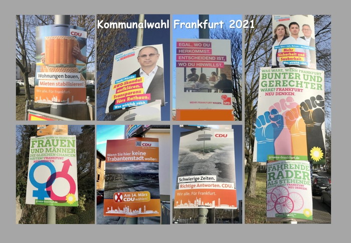 Wahlposter-Collage zu den Kommunalwahlen