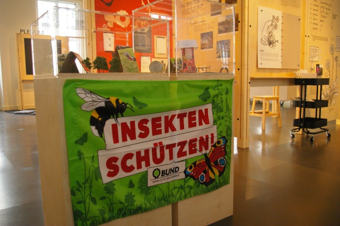 Stand der BUND Kindergruppe Nord in der Ausstellung "Umwelt, Klima und Du" im Jungen Museum Frankfurt.